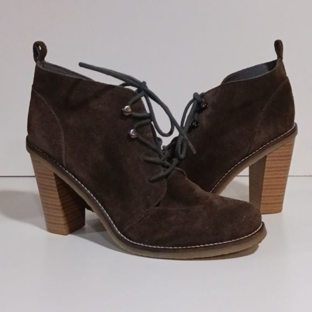 Kelsey Dagger Charlot brown suede ankle boots 8.5